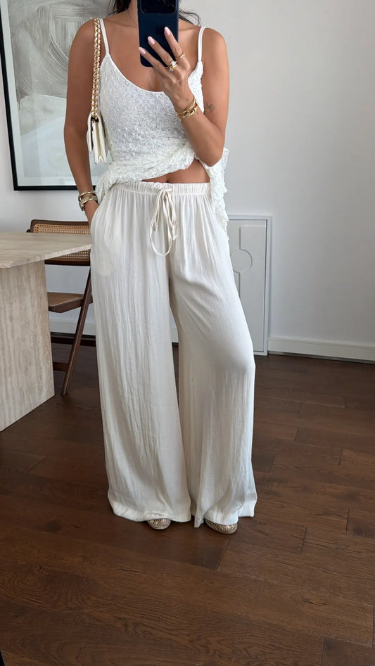 HIGH-WAISTED LOOSE-FIT PANTS