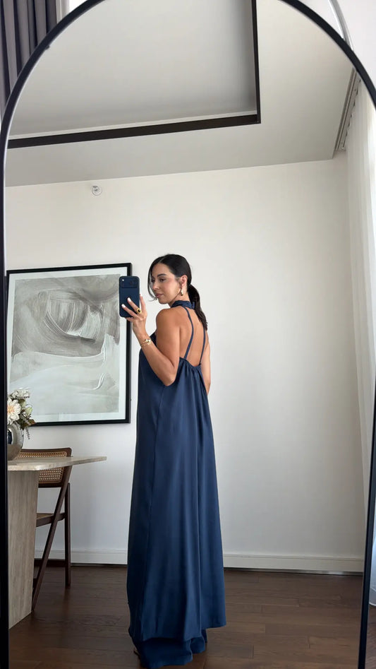 Navy Blue Style Set Jumpsuit