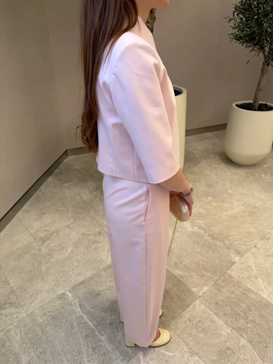 Pure Elegance Pink Two-Piece Set