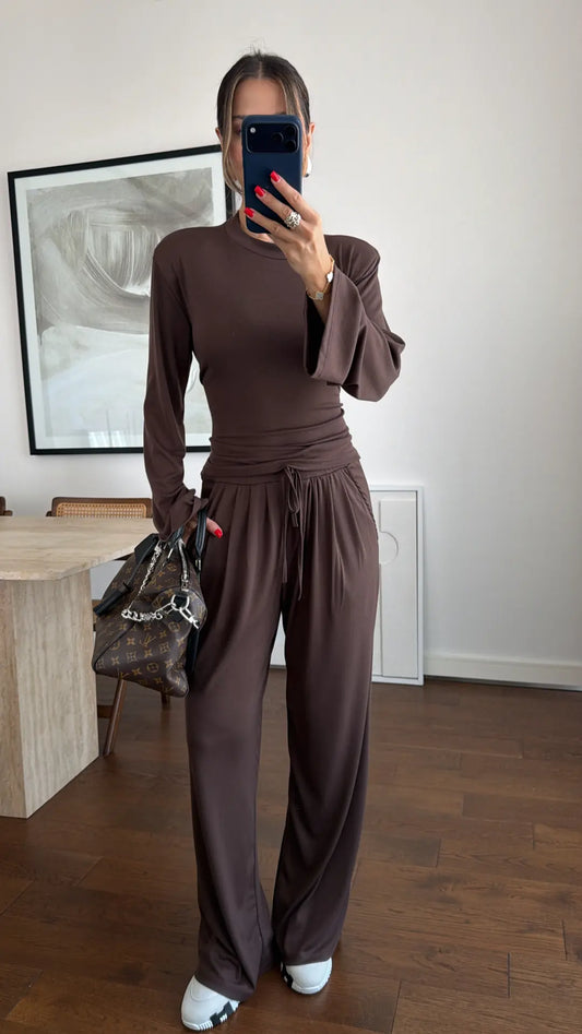 Livia Brown Soft Lounge Set