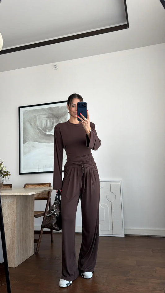 Livia Brown Soft Lounge Set