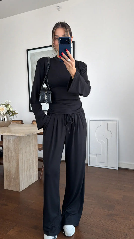 Livia Black Soft Lounge Set