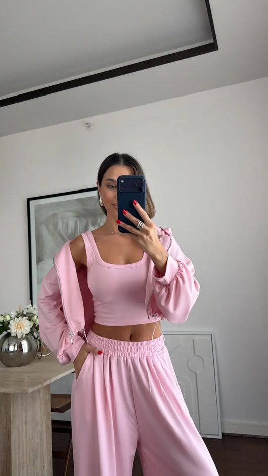 Livia Blush Three-Piece Lounge Set