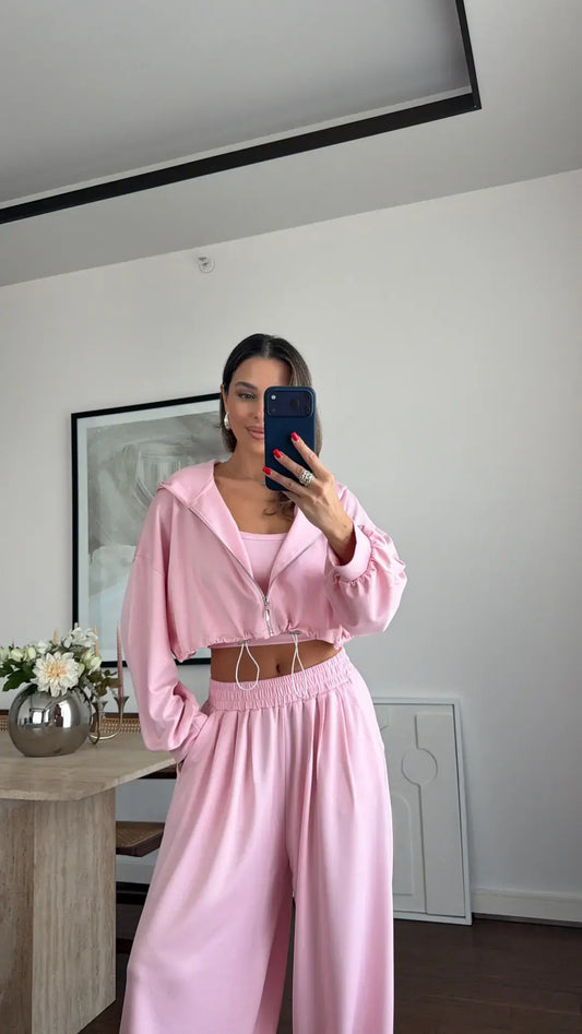 Livia Blush Three-Piece Lounge Set