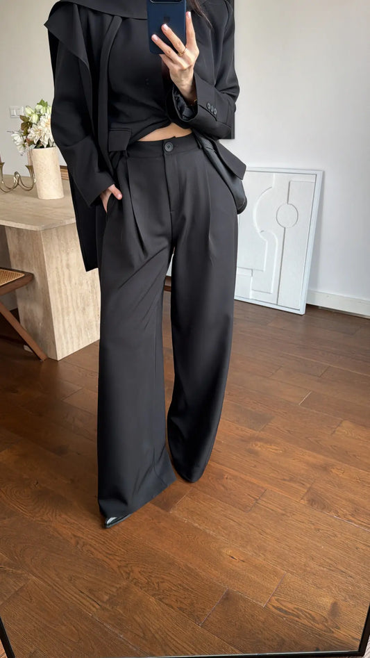 BLACK SHAWL DETAIL SET