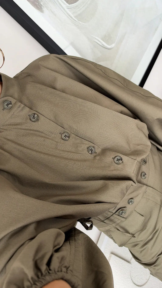 Structured Button-Detail Co-Ord Set
