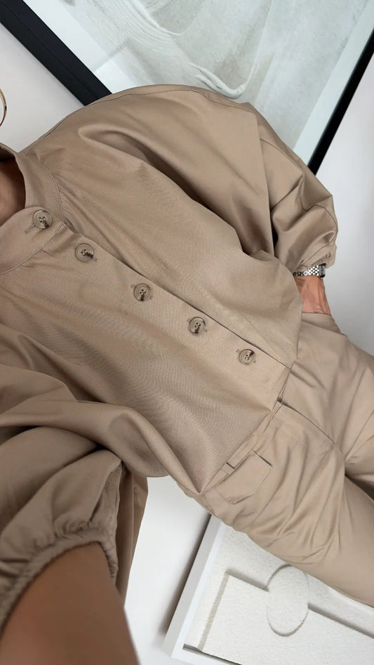 Structured Button-Detail Co-Ord Set