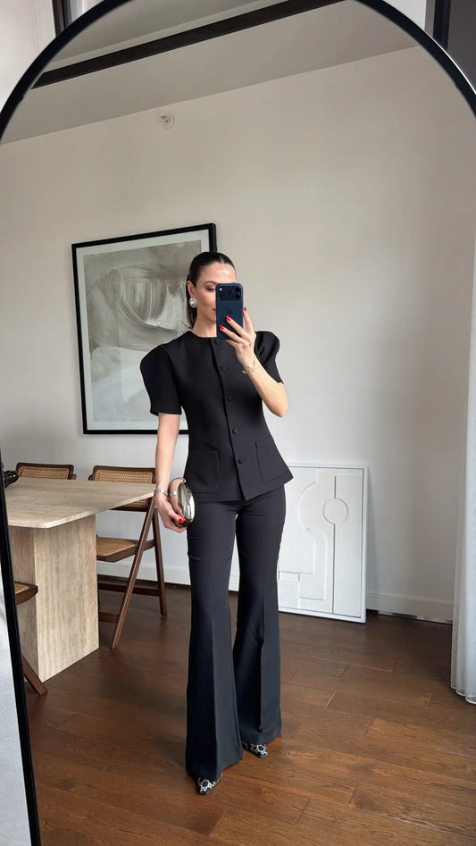 BLACK BALLOON SLEEVE SET