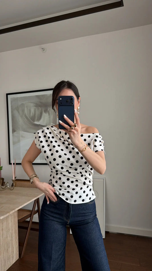 POLKA DOT BLOUSE