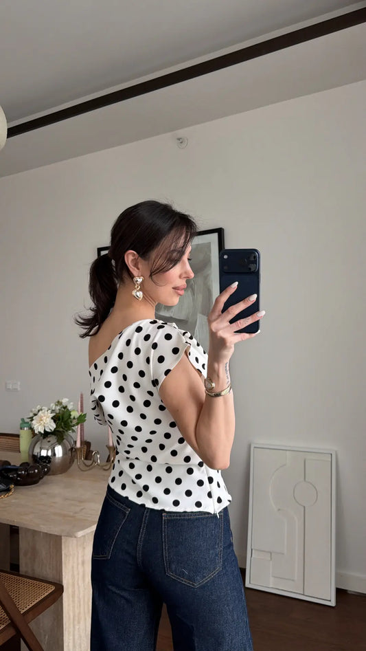 POLKA DOT BLOUSE