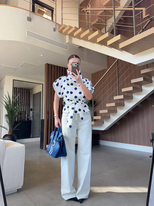 Polka Dot Tailored Jacket