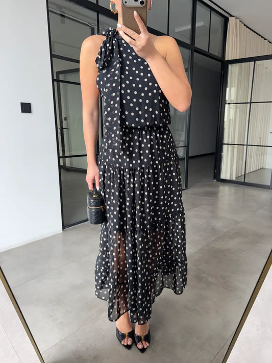 CHIFFON DRESS WITH NECKLACE