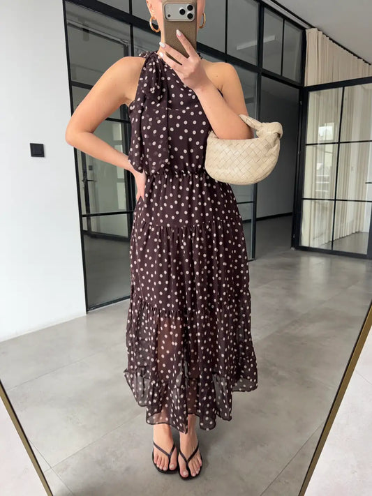 CHIFFON DRESS WITH NECKLACE