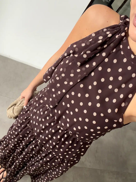 CHIFFON DRESS WITH NECKLACE