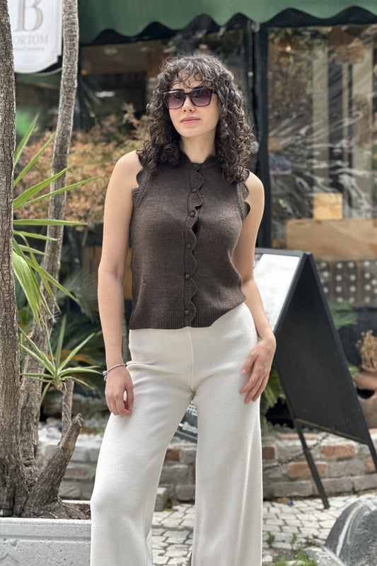 كنزة نسائية محبوكة من الدانتيل