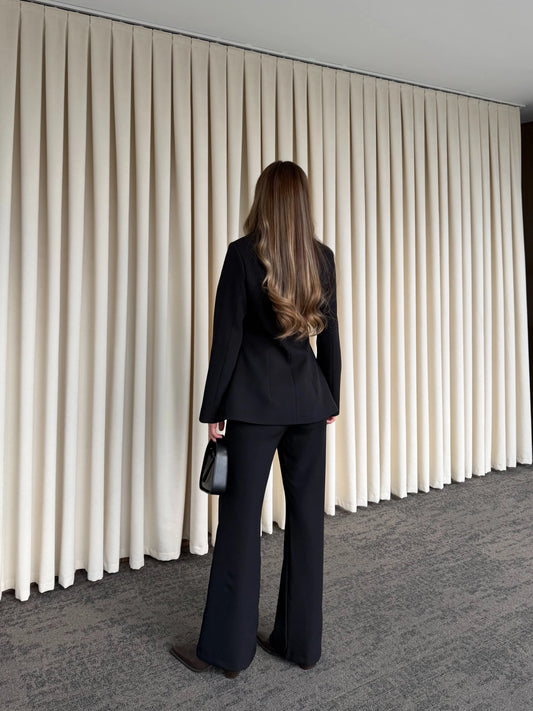 Classic Ivory Black Two-Piece Suit