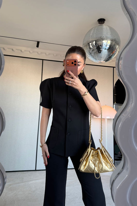 BLACK BALLOON SLEEVE SET