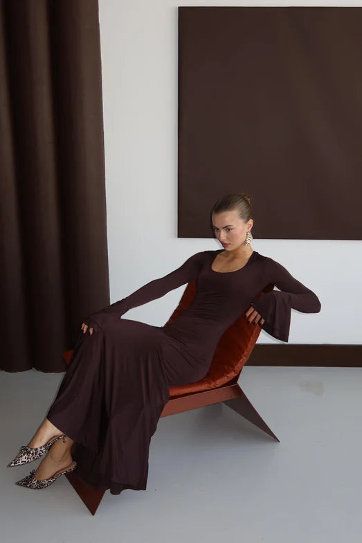 Eva with Flounce Sleeves Dress