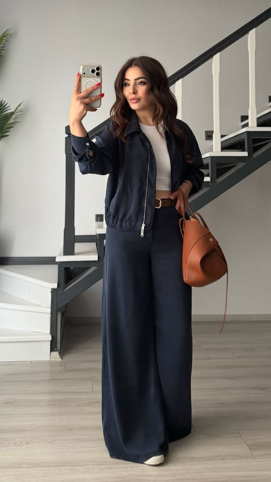 Helen Waistband and Wide-Leg Flowy Set