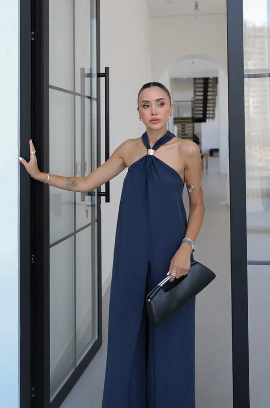 Navy Blue Style Set Jumpsuit
