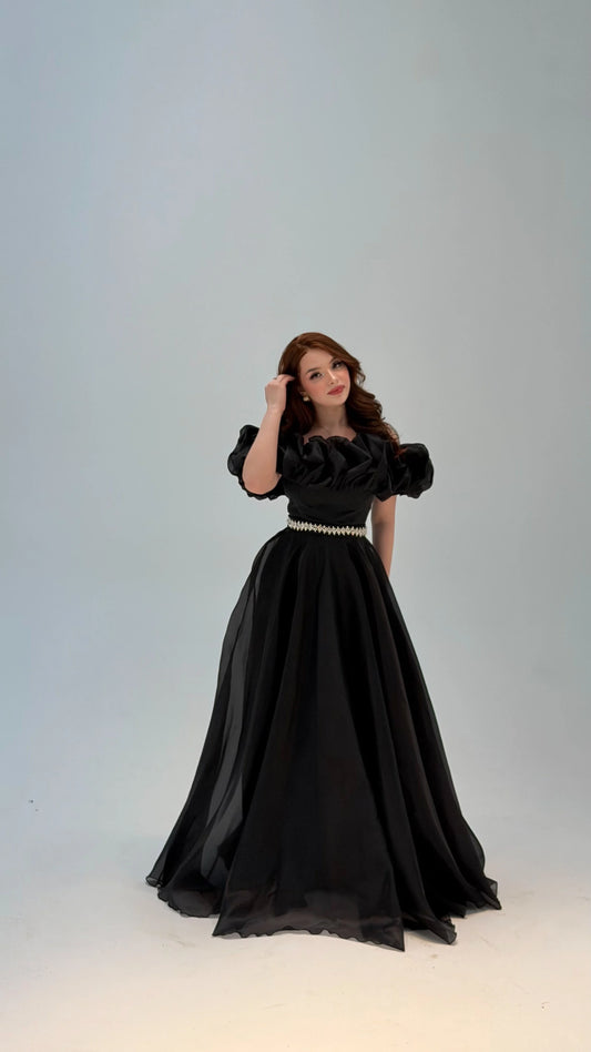 Peri Black Vibe Evening Dress