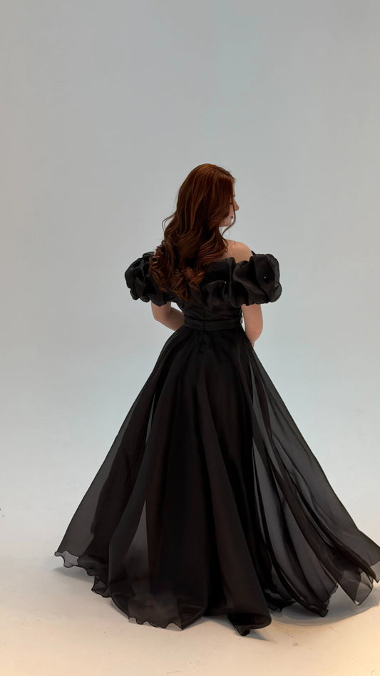 Peri Black Vibe Evening Dress