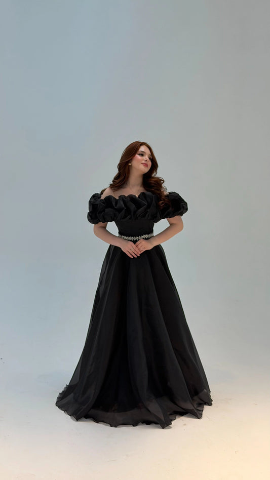 Peri Black Vibe Evening Dress