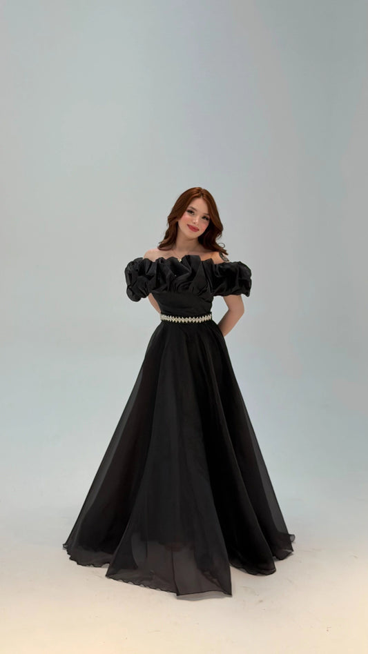 Peri Black Vibe Evening Dress