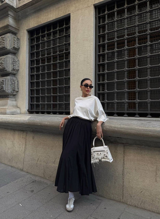 Black Breeze Maxi Skirt