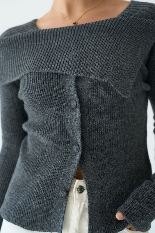 كنزة نسائية بأكمام طويلة