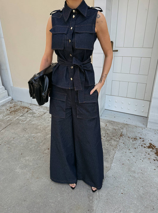 Midnight Denim Utility Set
