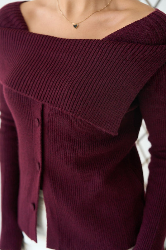 كنزة نسائية بأكمام طويلة