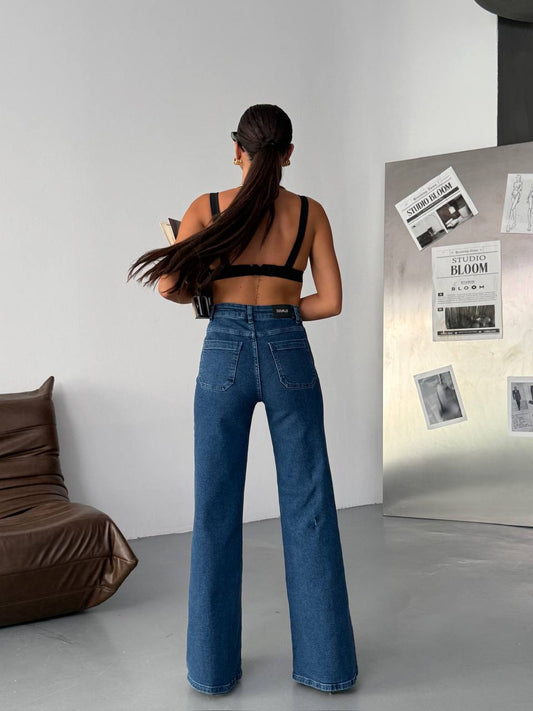 High-Waist Wide Leg Jeans