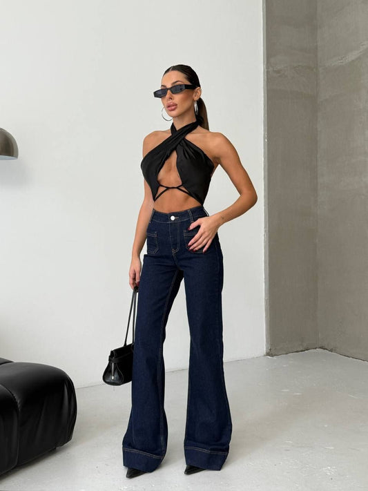 High-Waist Wide Leg Jeans