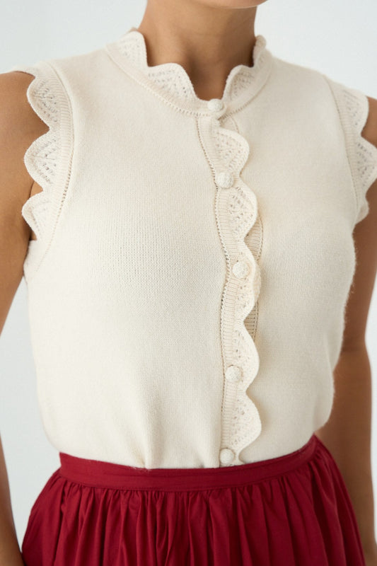 كنزة نسائية محبوكة من الدانتيل