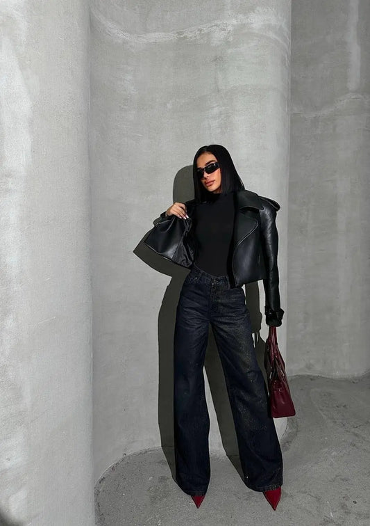 Gallogi With Silver Glitter Jeans