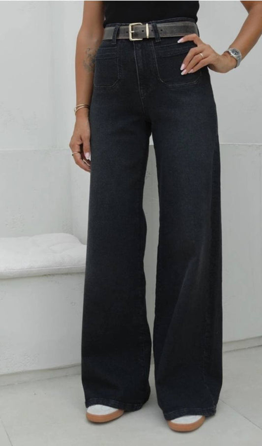 High-Waist Wide Leg Jeans