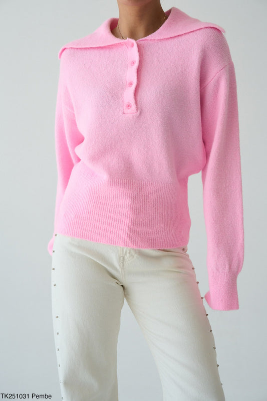 كنزة محبوكة مضلعة