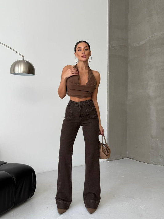 High-Waist Wide Leg Jeans