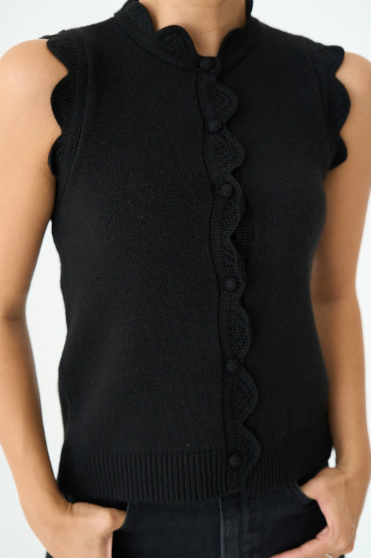 كنزة نسائية محبوكة من الدانتيل