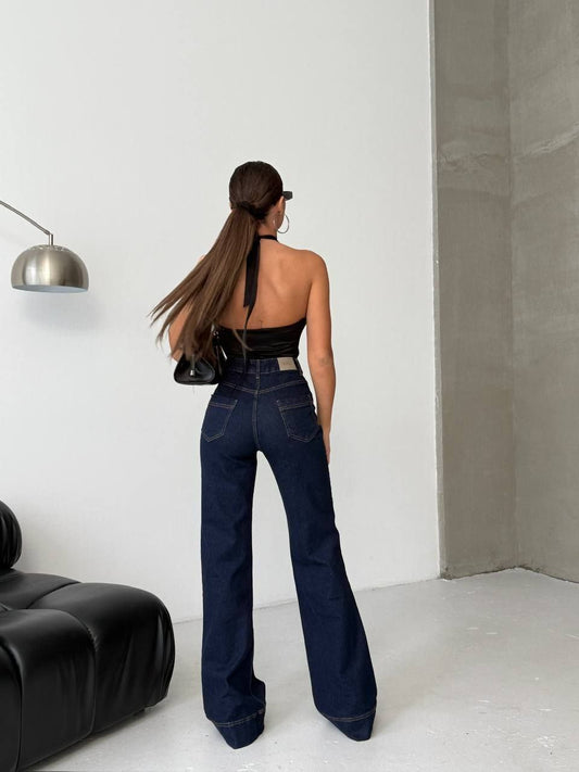 High-Waist Wide Leg Jeans