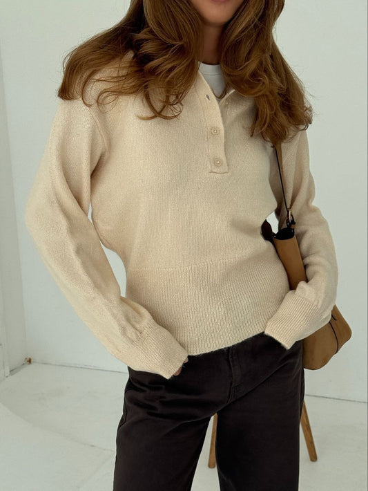 كنزة محبوكة مضلعة