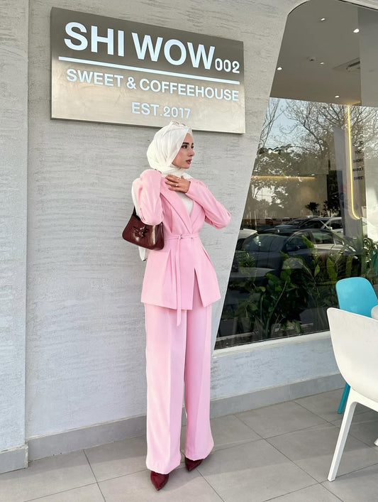 حزام خصر فاخر للبدلة الوردية