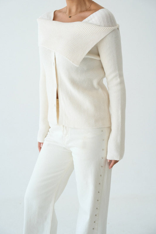 كنزة نسائية بأكمام طويلة