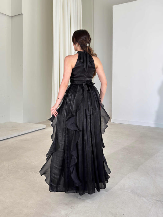 Passion Ruffle Black Dress