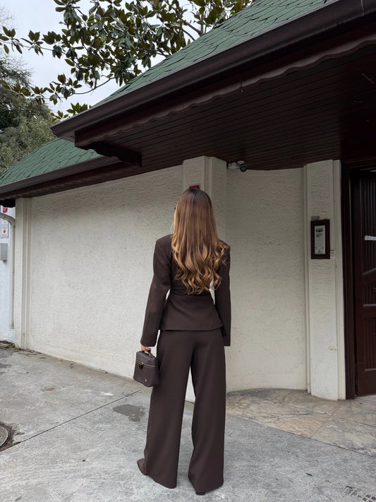 Brown 4-Button Side Suit