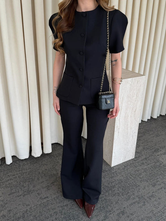 BLACK BALLOON SLEEVE SET