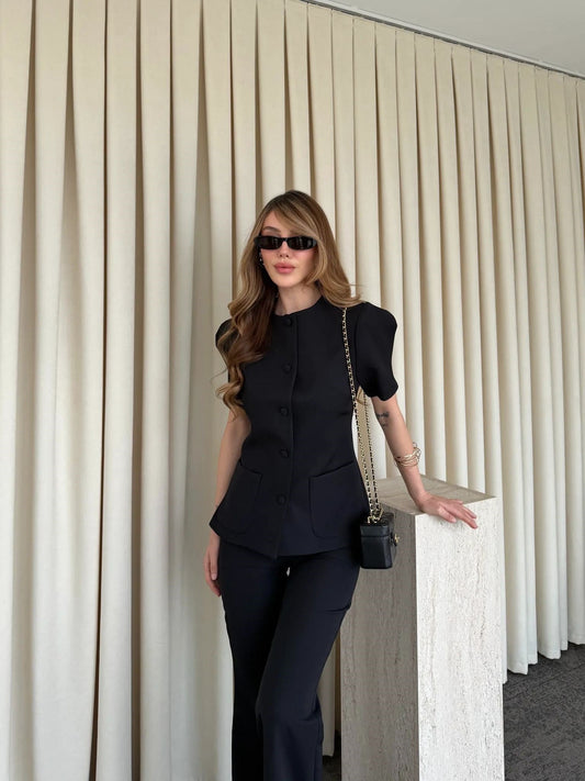 BLACK BALLOON SLEEVE SET