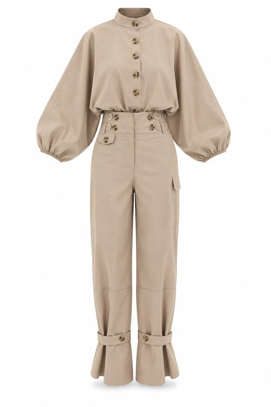 Structured Button-Detail Co-Ord Set