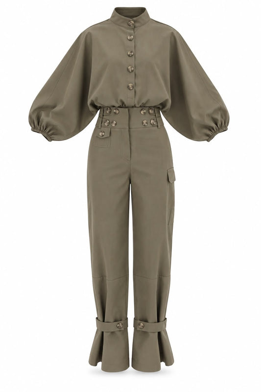 Structured Button-Detail Co-Ord Set